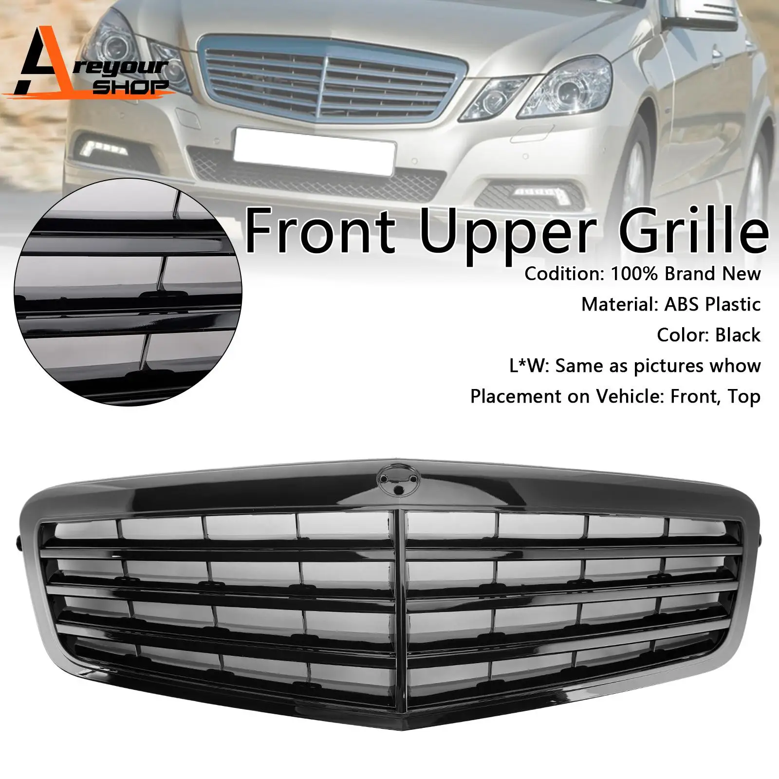 

Черная передняя решетка, подходит для Mercedes-Benz E Class W212 E350 E550 2010 2011 2012 2013