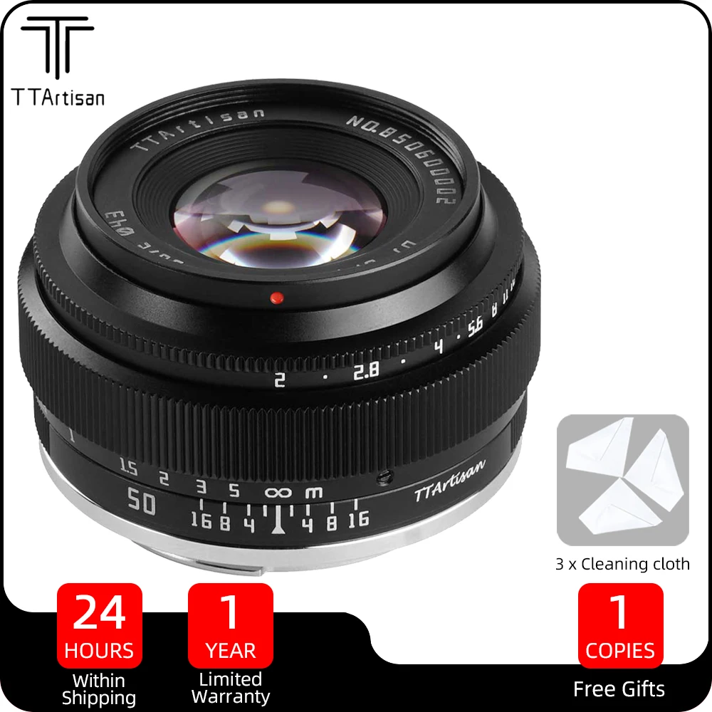 

TTArtisan 50mm F2 Prime Lens Full Frame Manual Focus for Sony E Canon EOS M RF Fujifilm X Leica L Nikon Z Panasonic Olympus M43