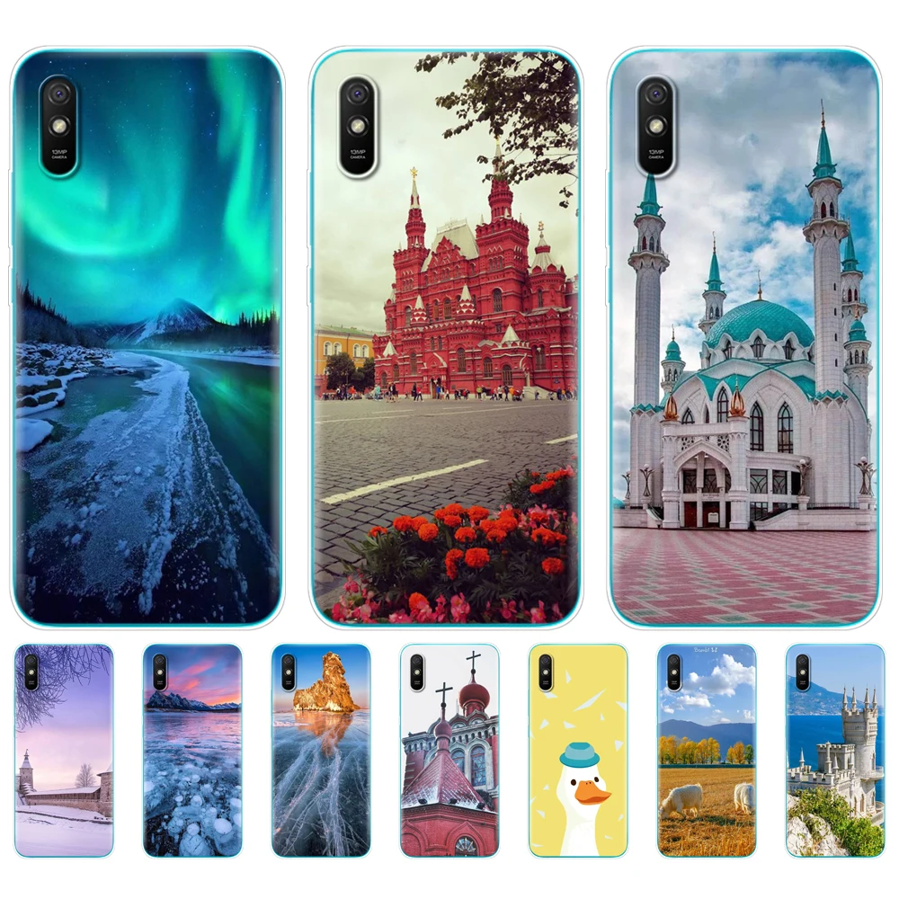 

For xiaomi redmi 9A Case Silicon Back Cover Phone Cases For redmi 9A Soft phone bags 6.53 inch funds etui bumper coque winter