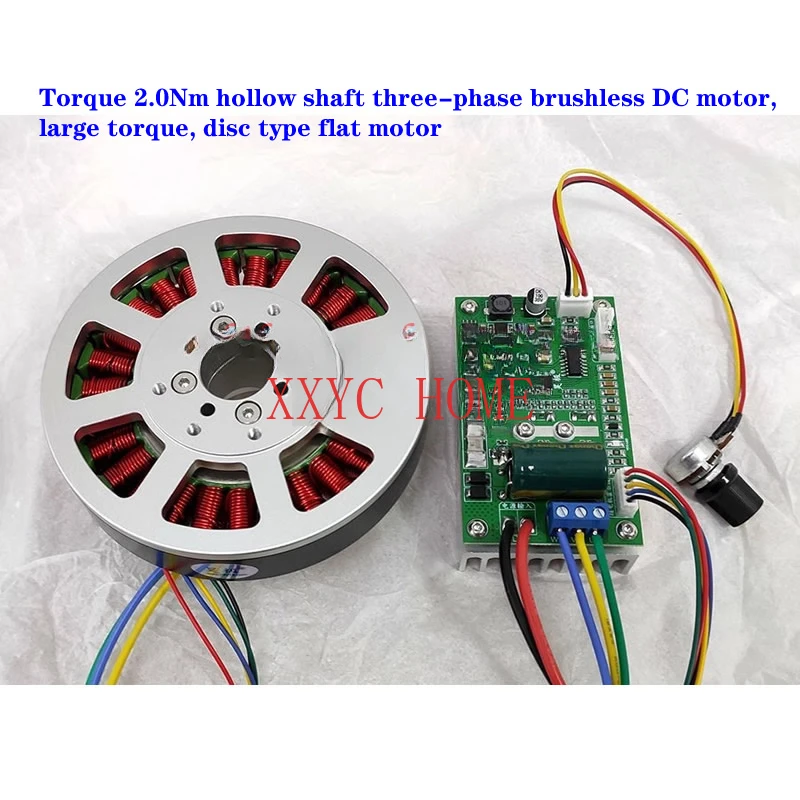 Высокий крутящий момент плоский двигатель дискового типа 2 0 нм полый вал