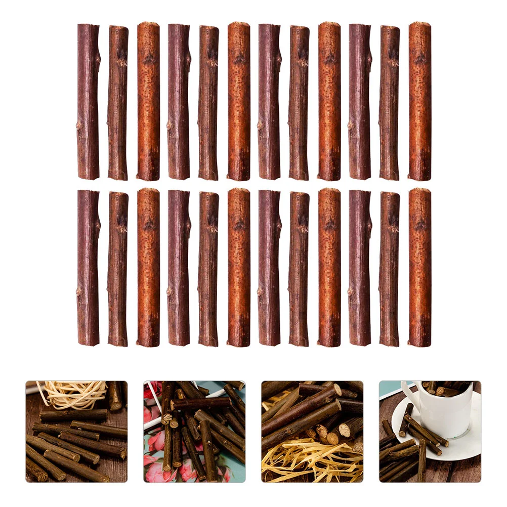 

200pcs Wood Log Sticks Craft Sticks for DIY Crafts Photo Props