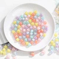 50100pcs heart resin beads colorful mixed color crafts beads transparent beads for handmade diy jewelry clothing accessories