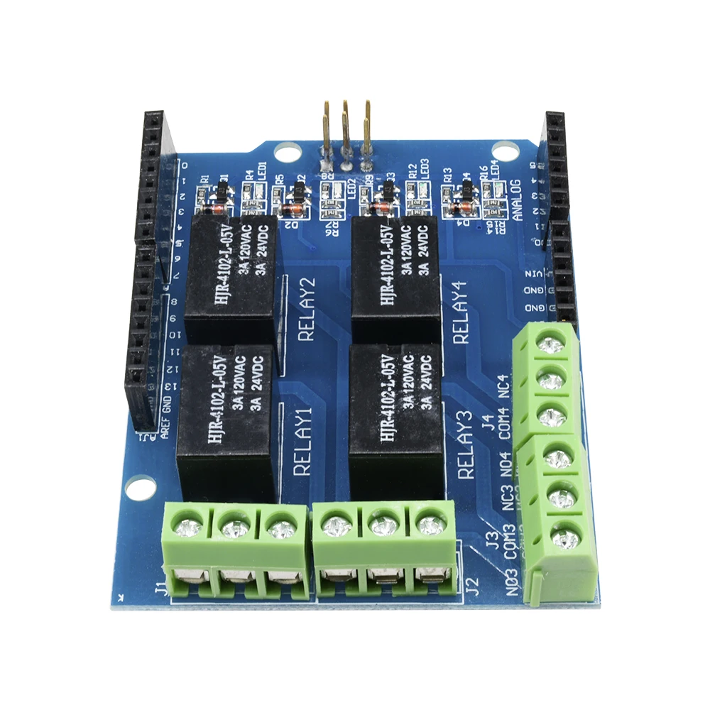 4-канальный модуль для Arduino плата расширения питания красный индикатор