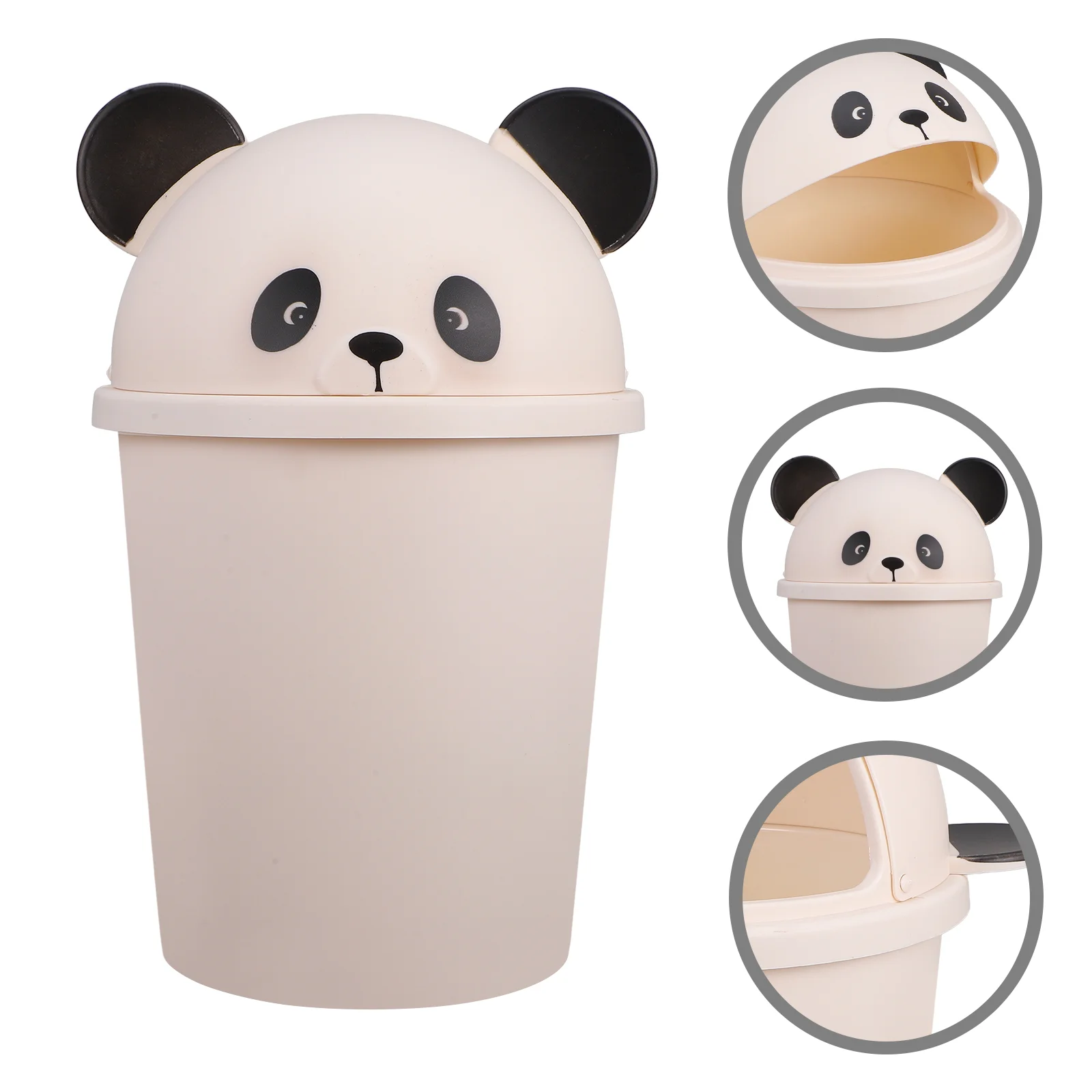 Мусорный бак с пандой на открытом воздухе крышкой автомобильный мусорный для