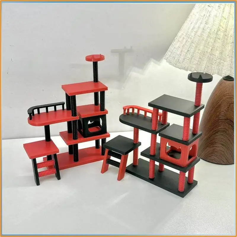 Фото 4-слойная подставка для милых миниатюрных фигурок, материал PLA, 3D-печать, требуется приобретение клея отдельно для самостоятельной сборки. №5