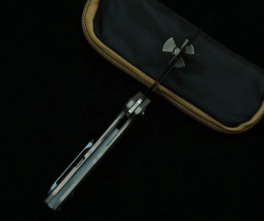 LEMIFSHE JR9710 Складной нож M390 Лезвие Титановая ручка Открытый Кемпинг Охота Рыбалка