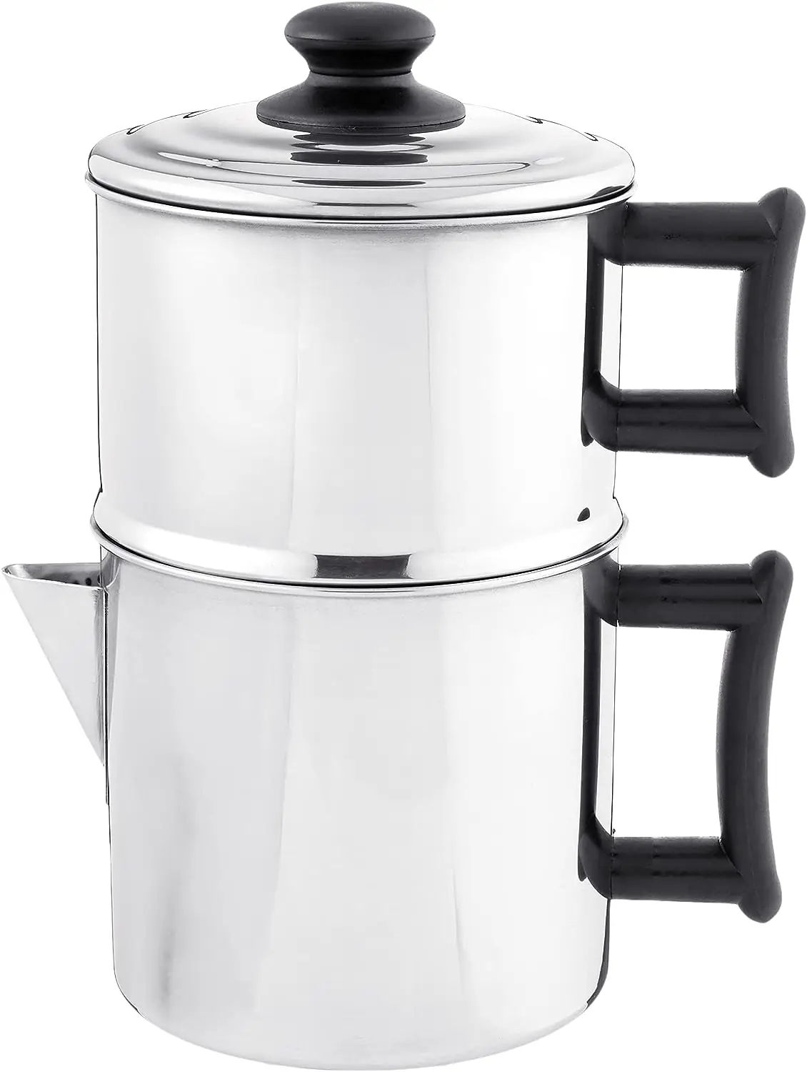 

Stainless Steel Drip Coffee Maker With Protective Plastic Handles, 10 cups Slim green coffee Coffee accessories Espresso coffee