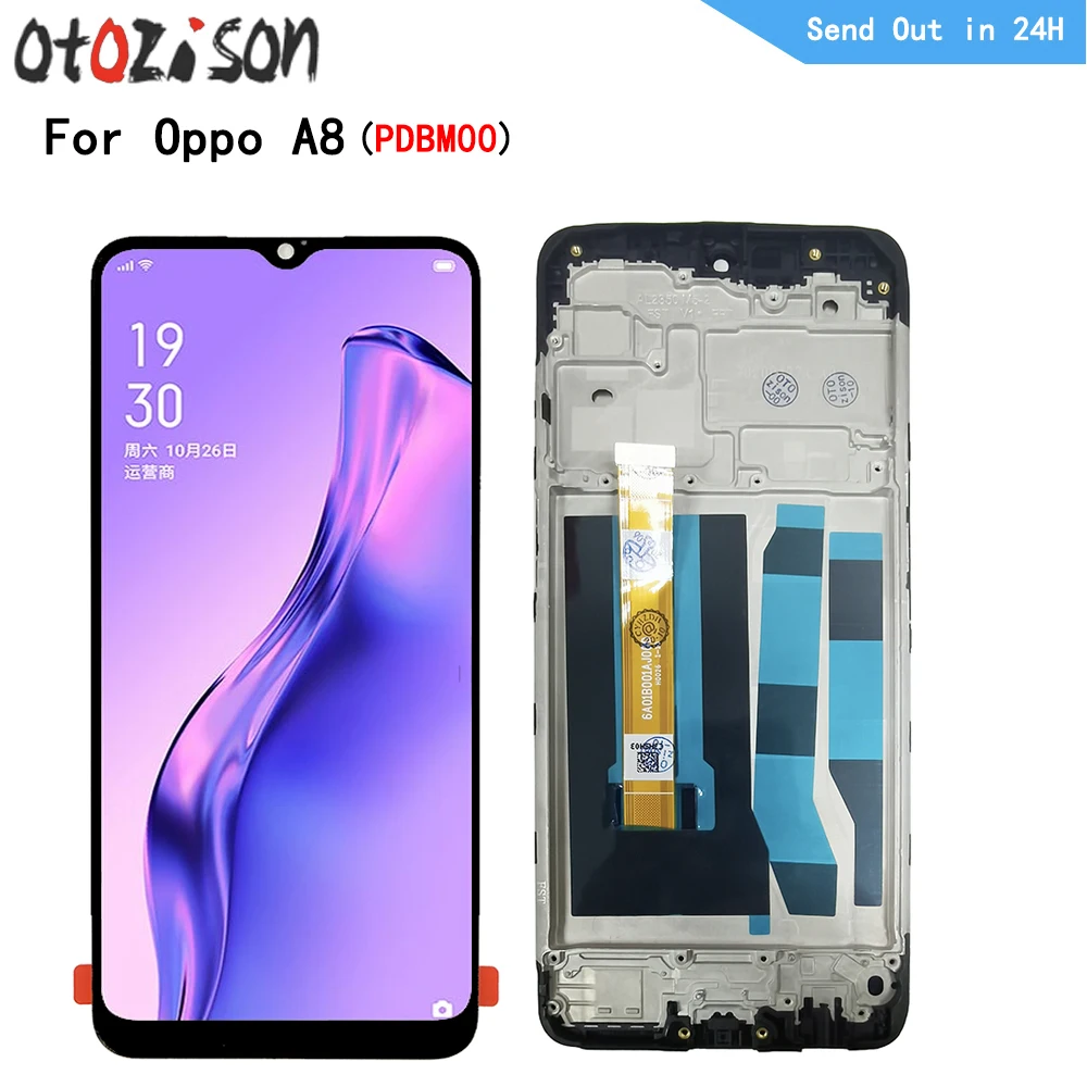 IPS-экран 6,5 дюйма для Oppo A8 PDBM00, ЖК-дисплей, экран, сенсорная панель, дигитайзер с рамкой в сборе для Oppo A8