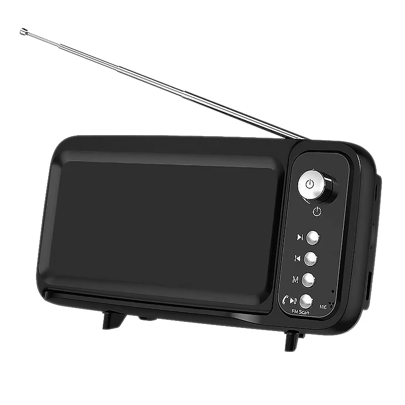 

FULL-MP-8 Bluetooth Speaker Portable Retro FM Radio Mobile Phone Bracket Speaker Support TF Card U Disk