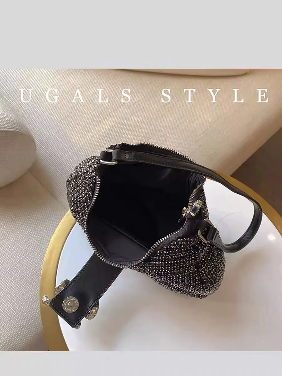 Женская Блестящая вечерняя сумка-клатч с бриллиантами