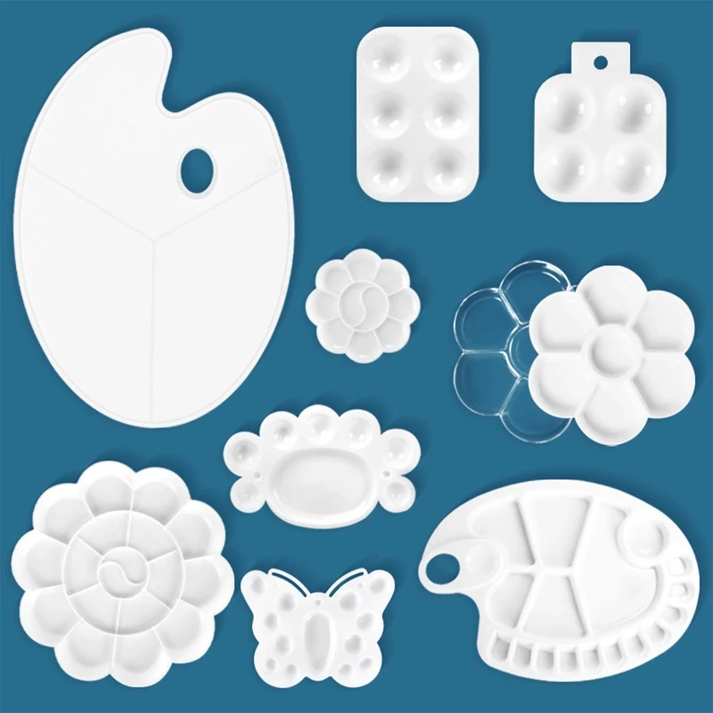 

Paint Tray Reusable Plastic Palettes for Acrylic Oil Paint Watercolor Craft Professional DIY Art Painting Palette
