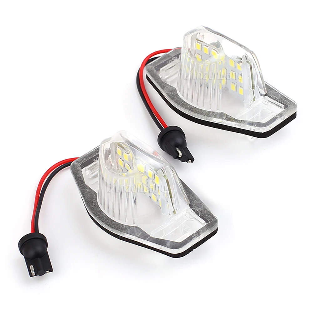 Фото 2 шт. 12В SMD 18 LED чисто белые фонари для подсветки номерного знака для Honda CR-V, Fit, Odyssey, Jazz, HRV, FRV, Stream. №2