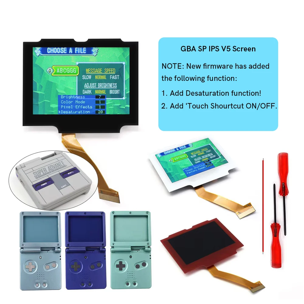 HD 3 0 дюймов GBA SP IPS V5 комплекты предварительно ламинированных экранов высокая