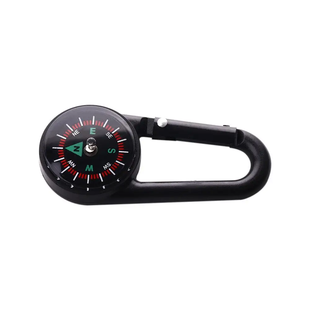 

Camping Hiking Compass Multifunctional Quick-Hook Buckle Compass Plastic Alloy Compass North Needle Survival Kit