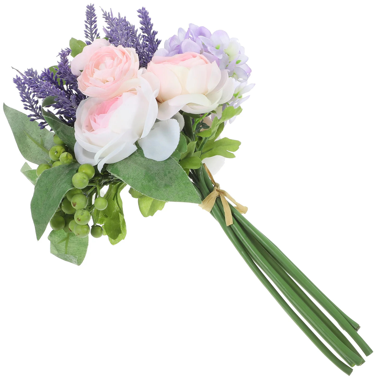 

Artificial Bouquet Faux Flowers Wedding Fake Decor Plants Home Office Decorations Small Berry Desk