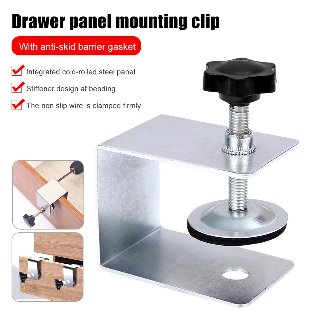 

Stainless Steel Drawer Front Installation Clamps Woodworking Jig Cabinet Tool Home Furniture Accessories Drawer Panel Clips Tool