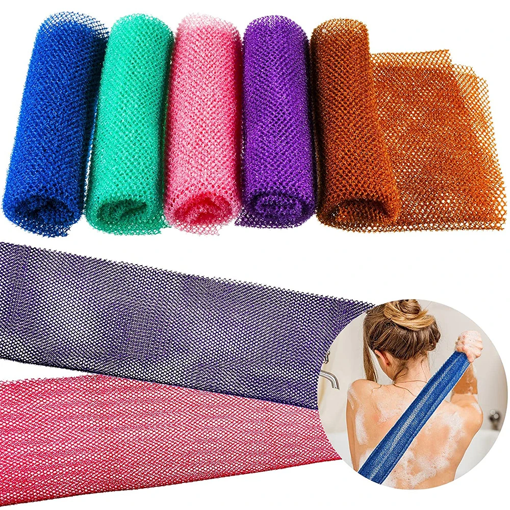 

African net bath sponge African exfoliating long body scrub tight weave skin smooth tower bath cloth porous elastic high quality