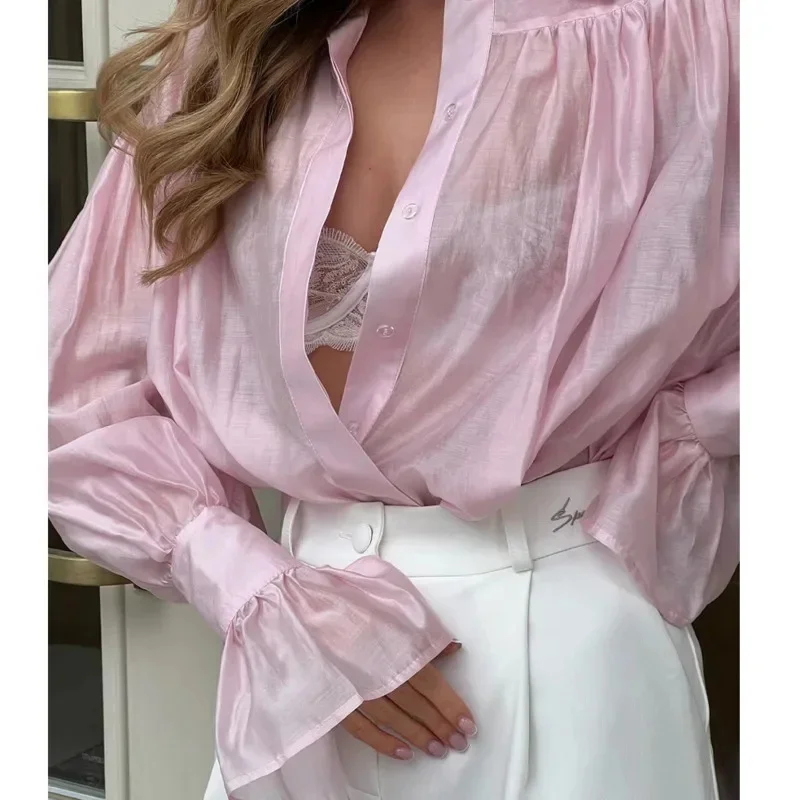 Женская рубашка с длинным рукавом