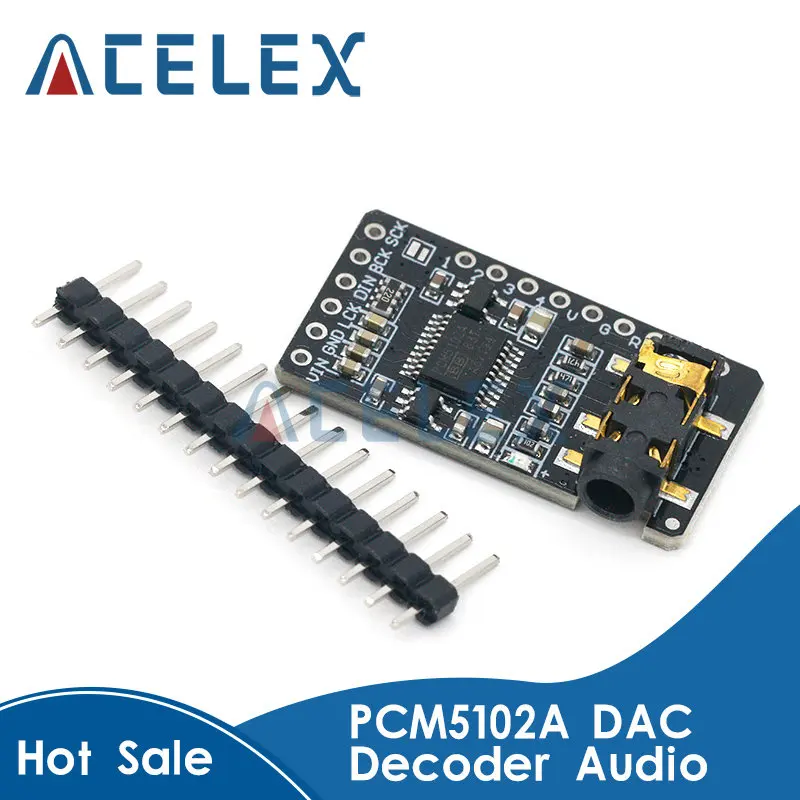 Плата DAC декодера интерфейса I2S PCM5102A, модуль плеера для Raspberry Pi pHAT, плата формата, цифровая аудиоплата PCM5102