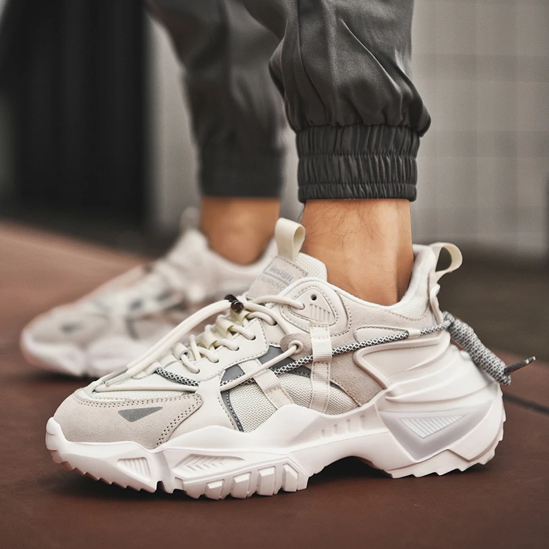 Luxury Men's Casual Sneakers High Quality Designer Sports Running Shoes Male Original 2023 Trend Thick Sole Fashion Dad Shoes