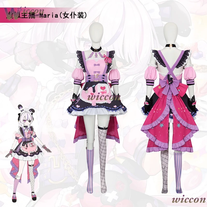 Фото Костюм Марии Марионетт 2.0 VTuber YouTuber Idol: Готическое платье в стиле Лолита и повязка на глаз для косплея в стиле аниме, на Хэллоуин и Рождество №1
