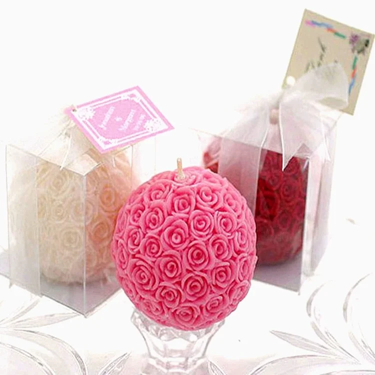 

Rose Ball Scented Candle Valentine's Day Party Confession Candles Simulation Flower Ball Creative Candle To Send Lover