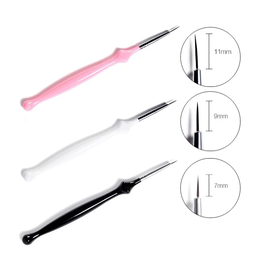 Набор кистей для дизайна ногтей комплект из 3 кисточек градиентного рисования