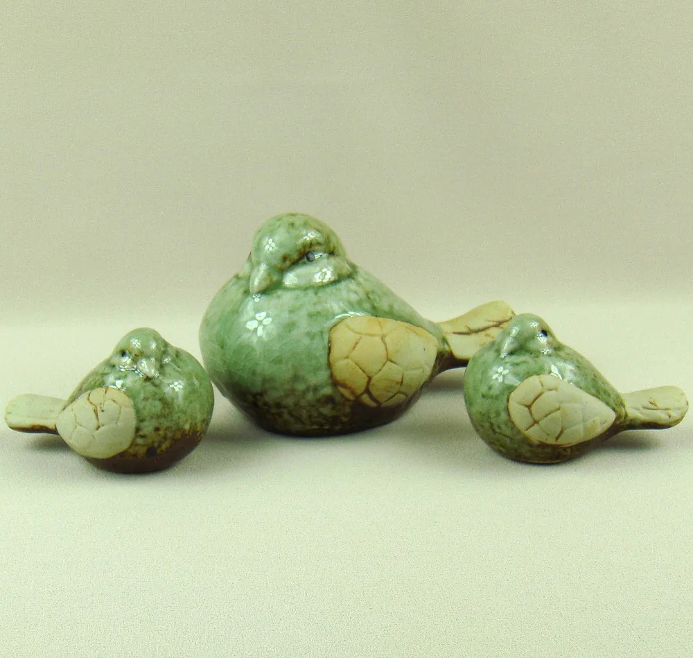 Фарфоровые птицы миниатюрные декоративные керамические флисовые фигурки