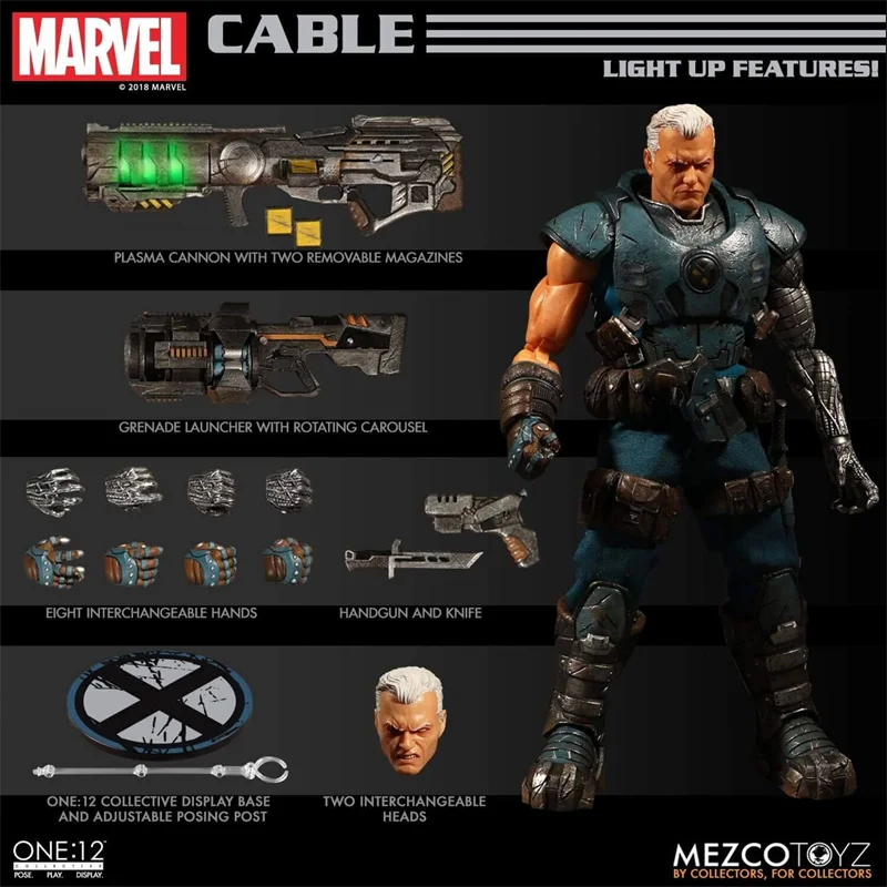 

Original Spot Goods Mezco Exclusive Marvel Classic Cable 6In Collectible Figure Action Figure Model Toy Halloween Gift