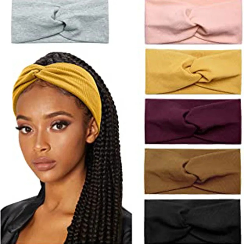 

VIKAR женская элегантная замшевая повязка на голову, тюрбан, головной убор для девочек, винтажная эластичная повязка для волос с перекрестным...