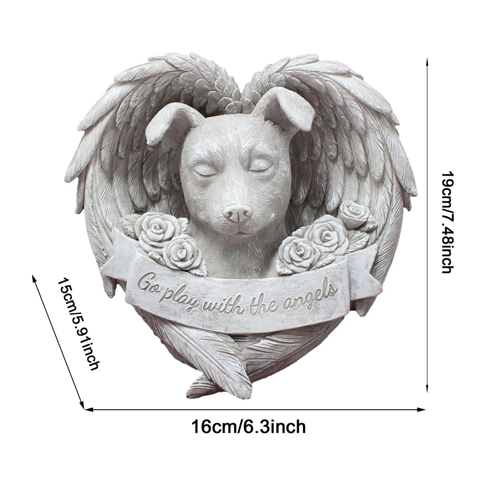 Pet Memorial Stone Collection in Memory of Lost Sympathy Gift Sturdy Sleeping Statue for Garden Outdoor Backyard