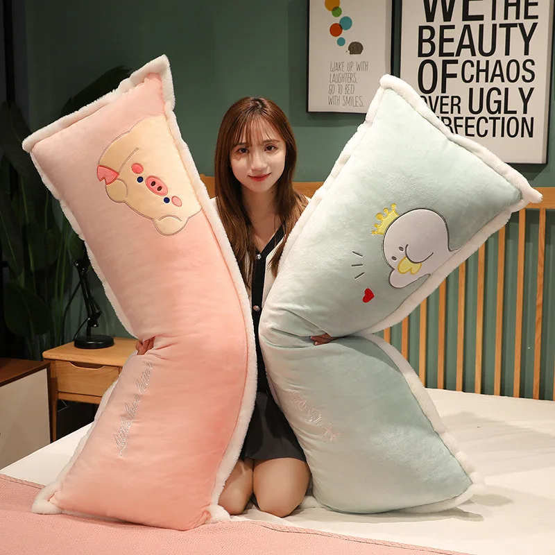 

Мультяшные животные плюшевая игрушка Прямоугольная подушка милый динозавр Хаски животное вышивка Подушка для беременных сторона спальная подушка