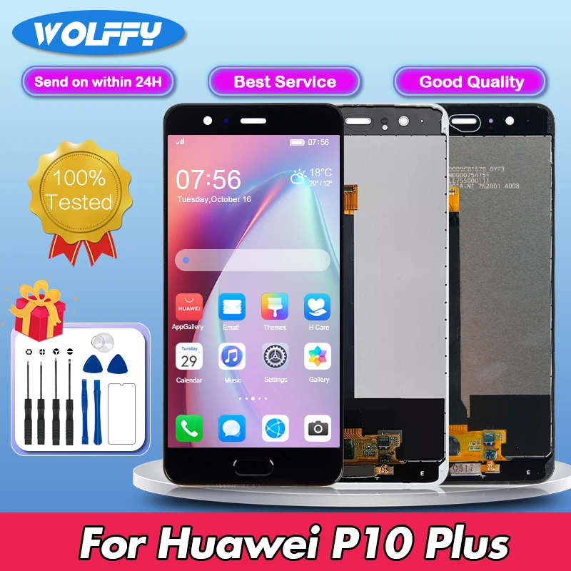 5,5 'для Huawei P10 Plus, ЖК-дисплей, сенсорный экран, замена для VKY-L29, VKY-L09, ЖК-панель, дигитайзер в сборе