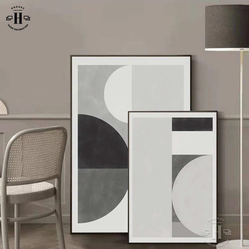 

Canvas Print Painting Poster Art Modern Fashion Black White Gray Abstract Wall Picture Decoration Living Room Bedroom Home Porch