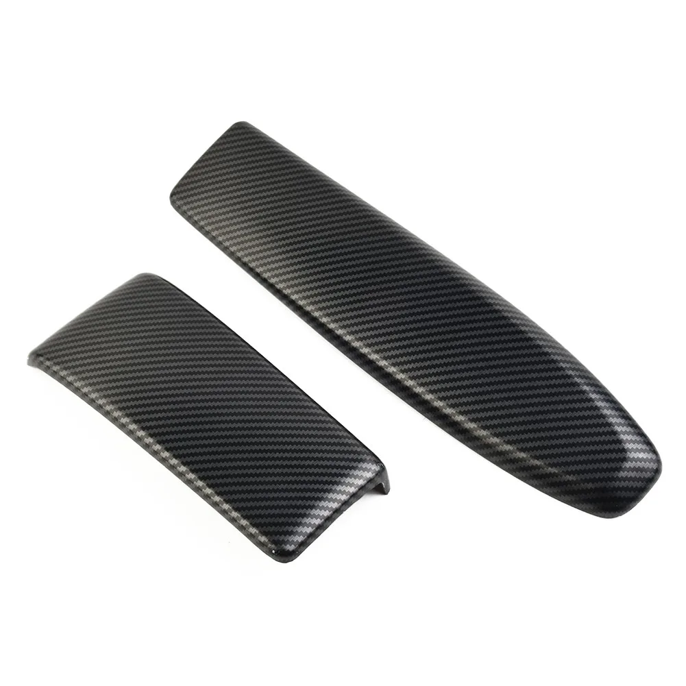 

For Mercedes-Benz C Class Center Armrest Box 2Pcs :ABS Carbon Fiber ABS Black High Quality For Mercedes-Benz E
