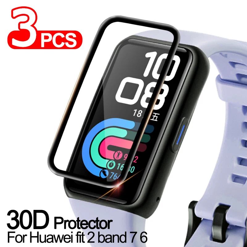 Изогнутая Защитная пленка для экрана Huawei Band 6 7 30D защитная умных часов Watch Fit 2