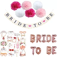 bride to be theme foil balloon cupcake topper sash bachelorette party diamond ring foil balloon wedding decoration supplies