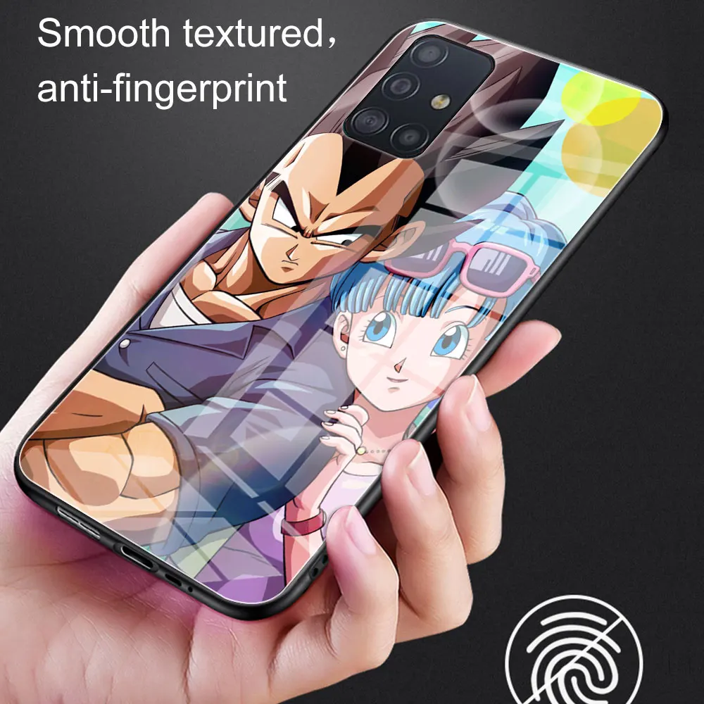 Стеклянный чехол для телефона Samsung Galaxy A51 A71 A50 A31 A70 A72 A52 5G A21s M31 M51 Sun Goku Dragon Ball |