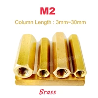 1020pcs m2 hex brass standoff spacer female screw full thread hexagonal stud nut rc pcb motherboard length 330mm hollow pillar