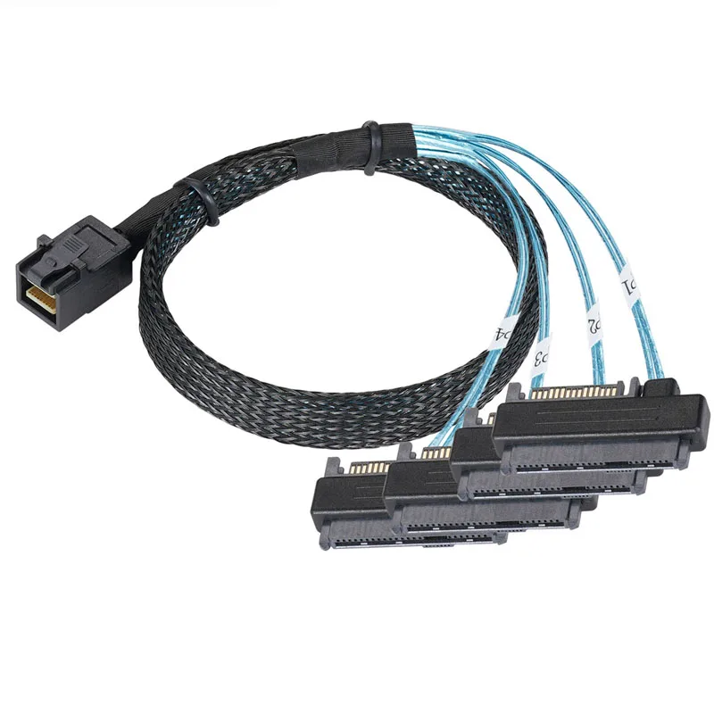 Кабель Mini SAS 36-контактный SFF-8087/SFF-8643 HD/4 ata SATA 7P 29-контактный SFF-8482 для передачи