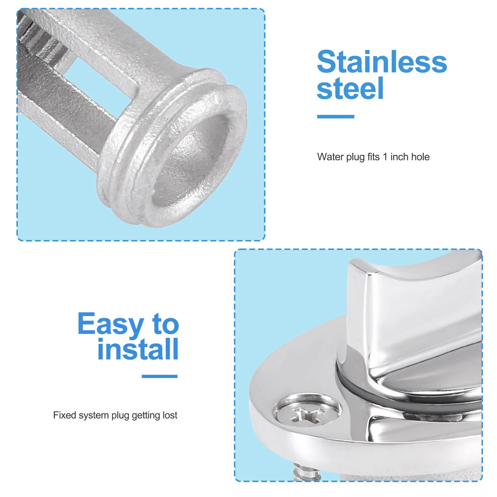 Штепсельная вилка из нержавеющей стали 316 для отверстия 1 дюйм