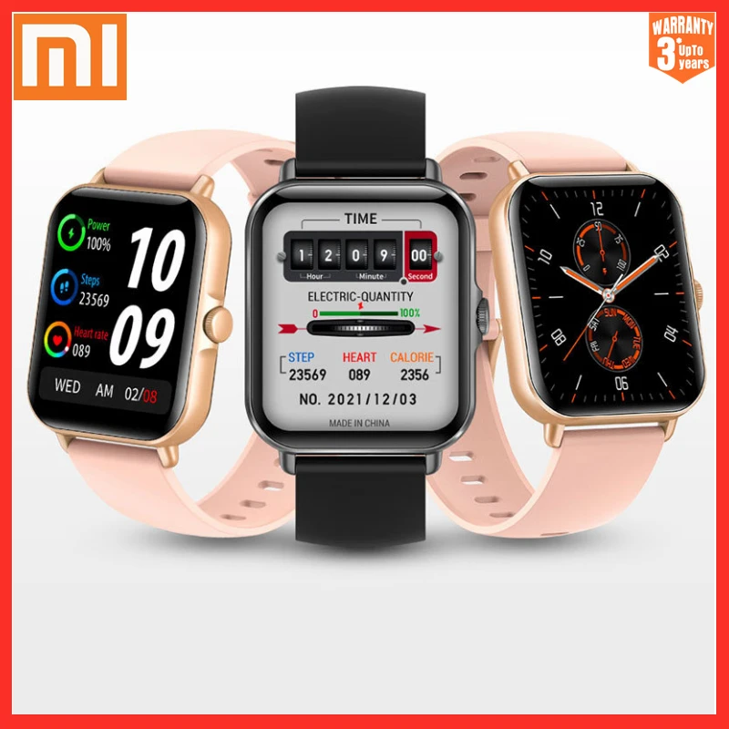 

XIAOMI 2022 New Smart Watch Men 1.69 Color Screen Full Touch Smartwatch Women Bluetooth Call Health Smartwatch for Android IOS