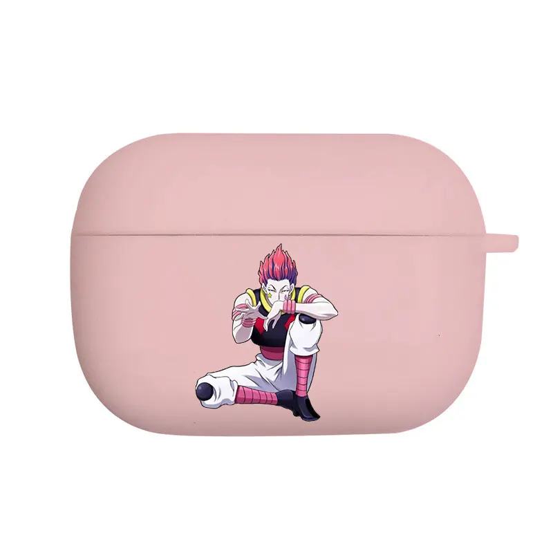 Фото Новый мультяшный чехол для наушников Hunter X Hunter HXH для AirPods1 2 3 Pro, мягкие силиконовые беспроводные Bluetooth наушники в розовом цвете №2