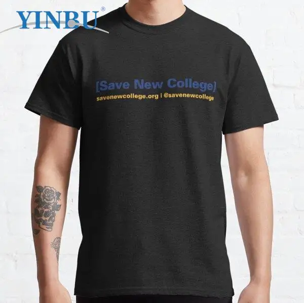 

[Save New College] Blue Yellow for Apparel Men's t-shirt 2023 new in YINBU Brand Graphic Tee