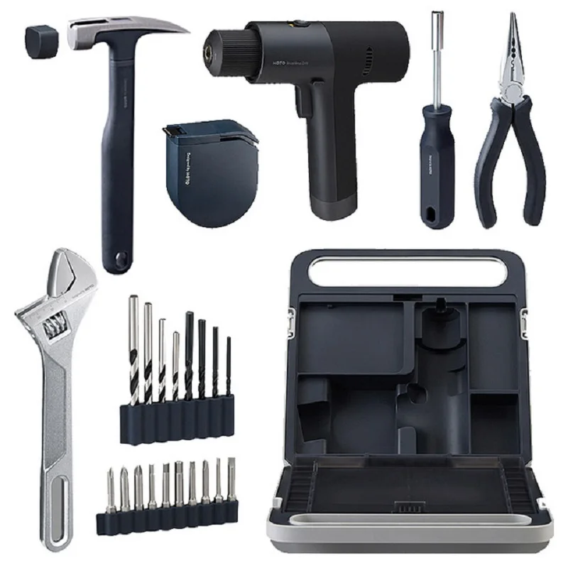 

HOTO 12V Бесщёточная дрель с ящиком для инструментов