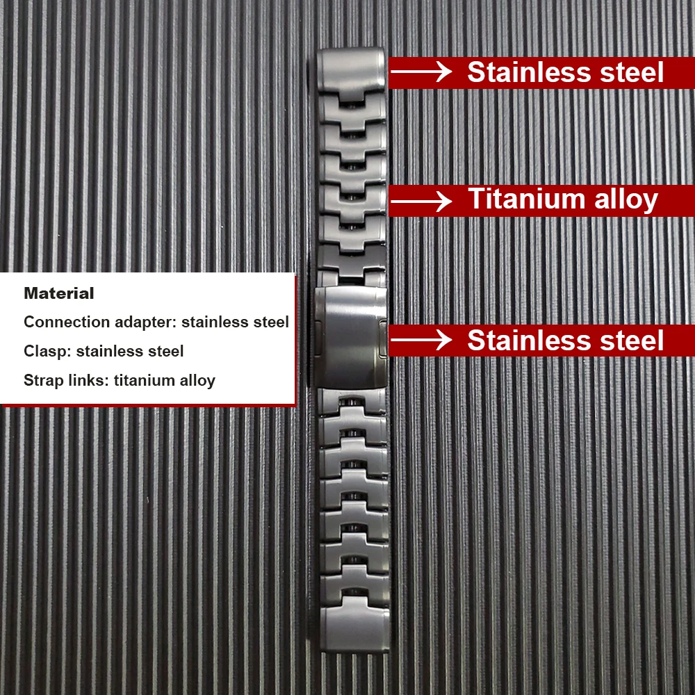 Quick Fit Titanium alloy + Stainless steel Watchband For Garmin Fenix 7X 7/6 6x Pro 5x plus Strap Band MARQ/Enduro Belt Bracelet