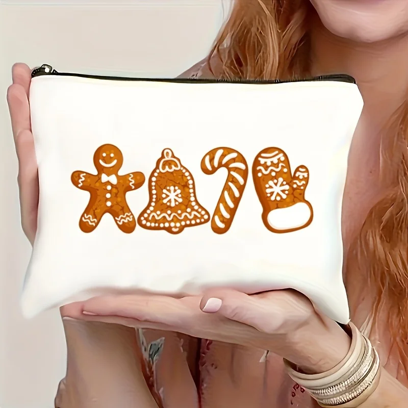 1 шт. новинка 2024 Рождественская косметичка сумка для хранения косметики женский