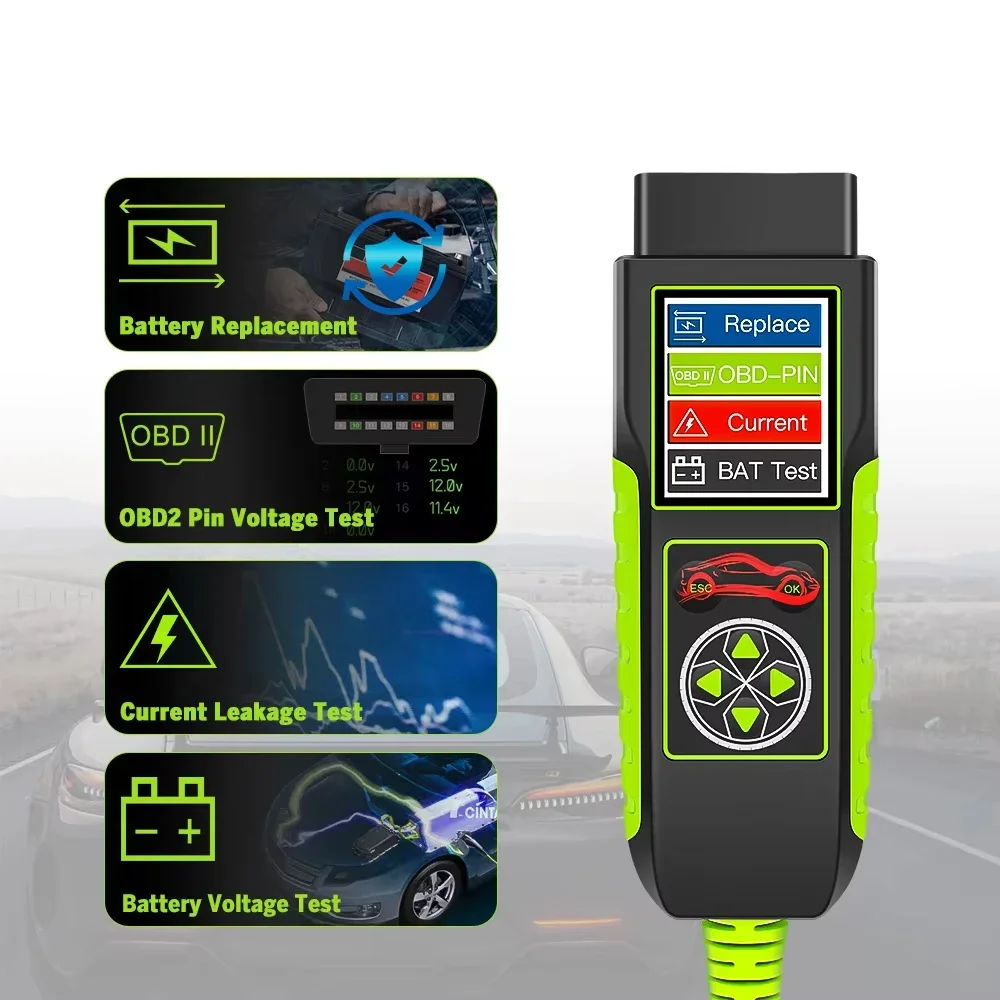 Фото TopDiag BT400 автомобильный сканер OBD2 интеллектуальный тестер батареи анализатор батареи OBD сканирование 12 В/24 В автомобильный диагностический инструмент №5