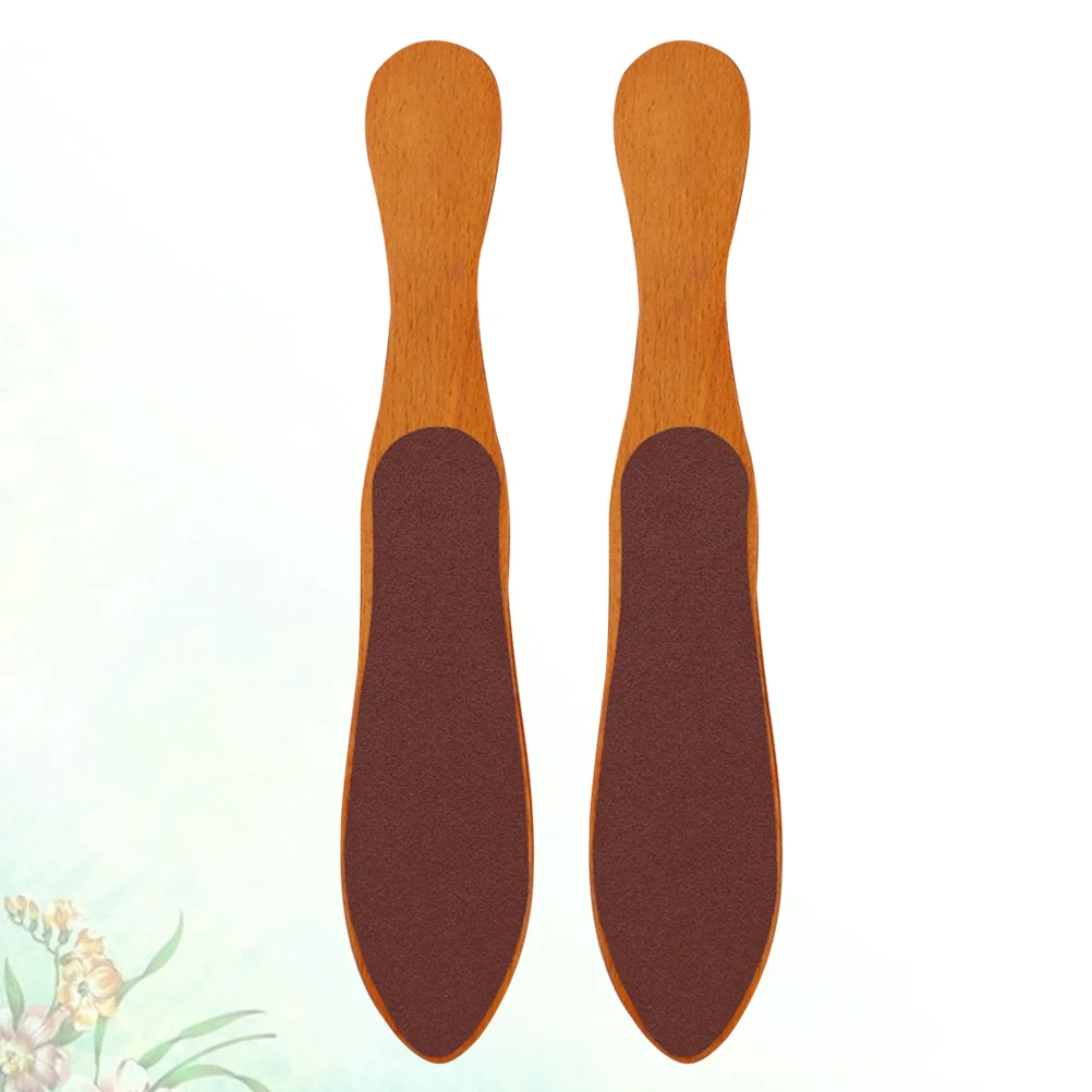 

2pcs Pedicure Files Callus Removers Feet Callus Removers Wood Hard Skin Remover Scrubber Pedicure Tools for Cracked Dead Skin