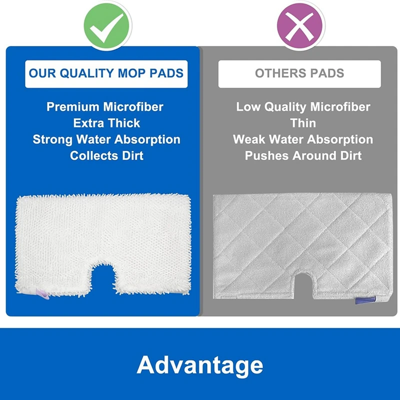 5 упаковок карманных подушечек для паровой швабры из микрофибры совместимых с